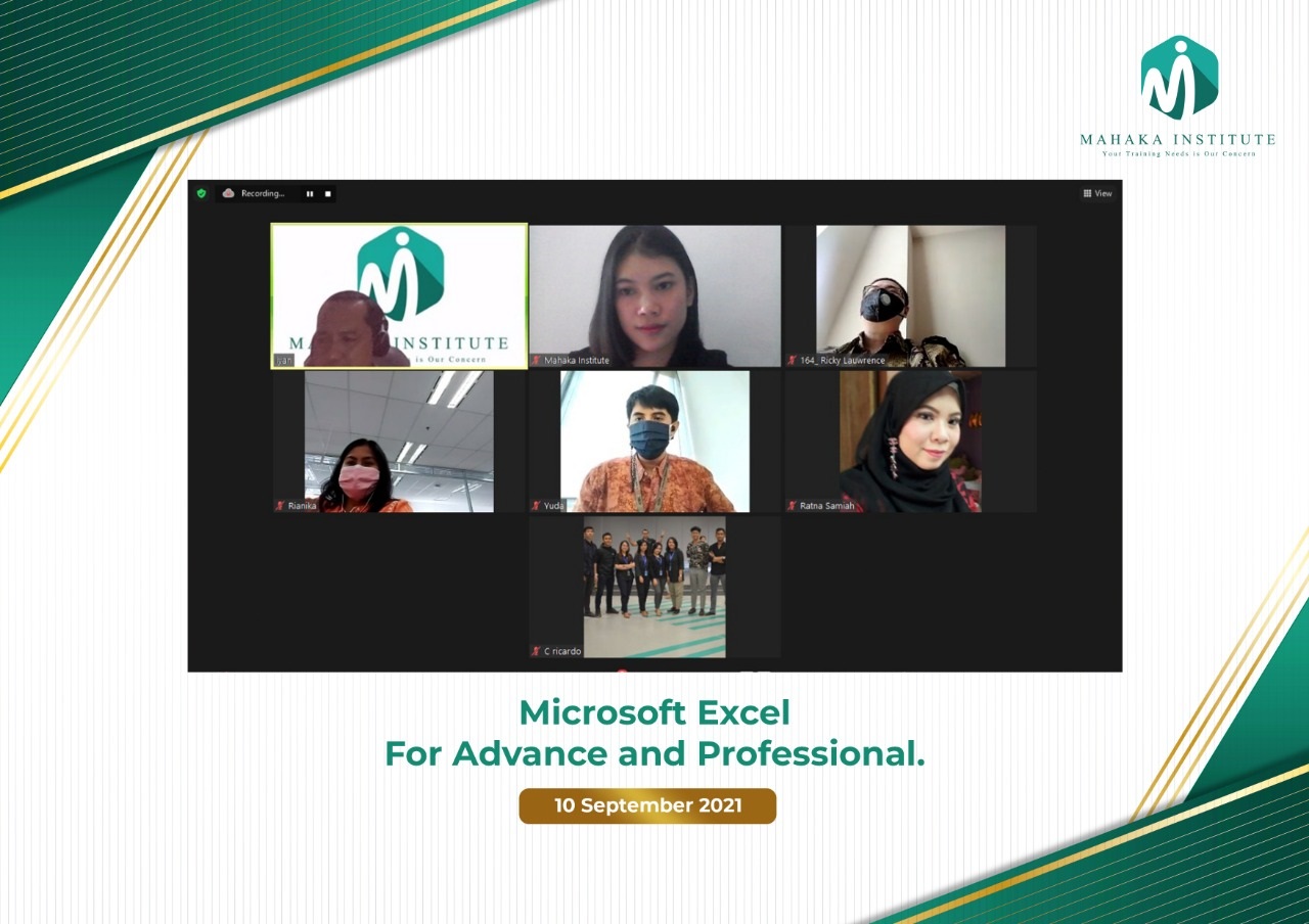 10 September 2021 - Training Microsoft Excel For Advance and Professional