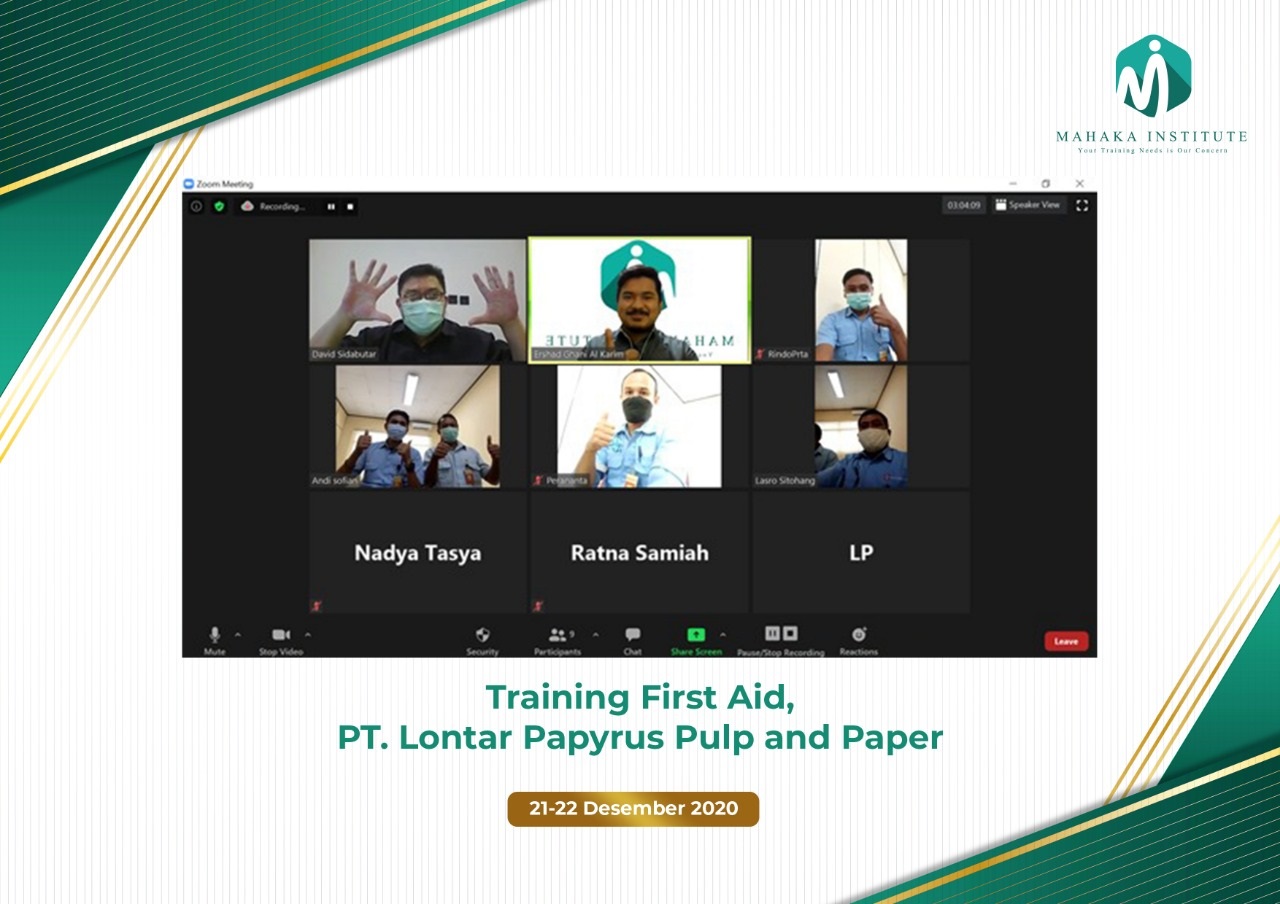 21-22 Desember 2020 - Inhouse Training First Aid. PT Lontar Papyrus Pulp and Paper