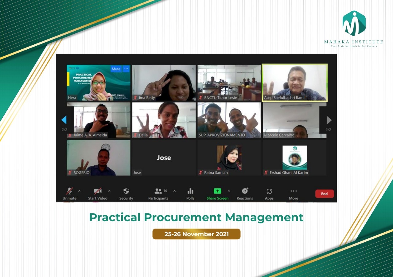 25-26 November 2021 - Training Practical Procurement Management