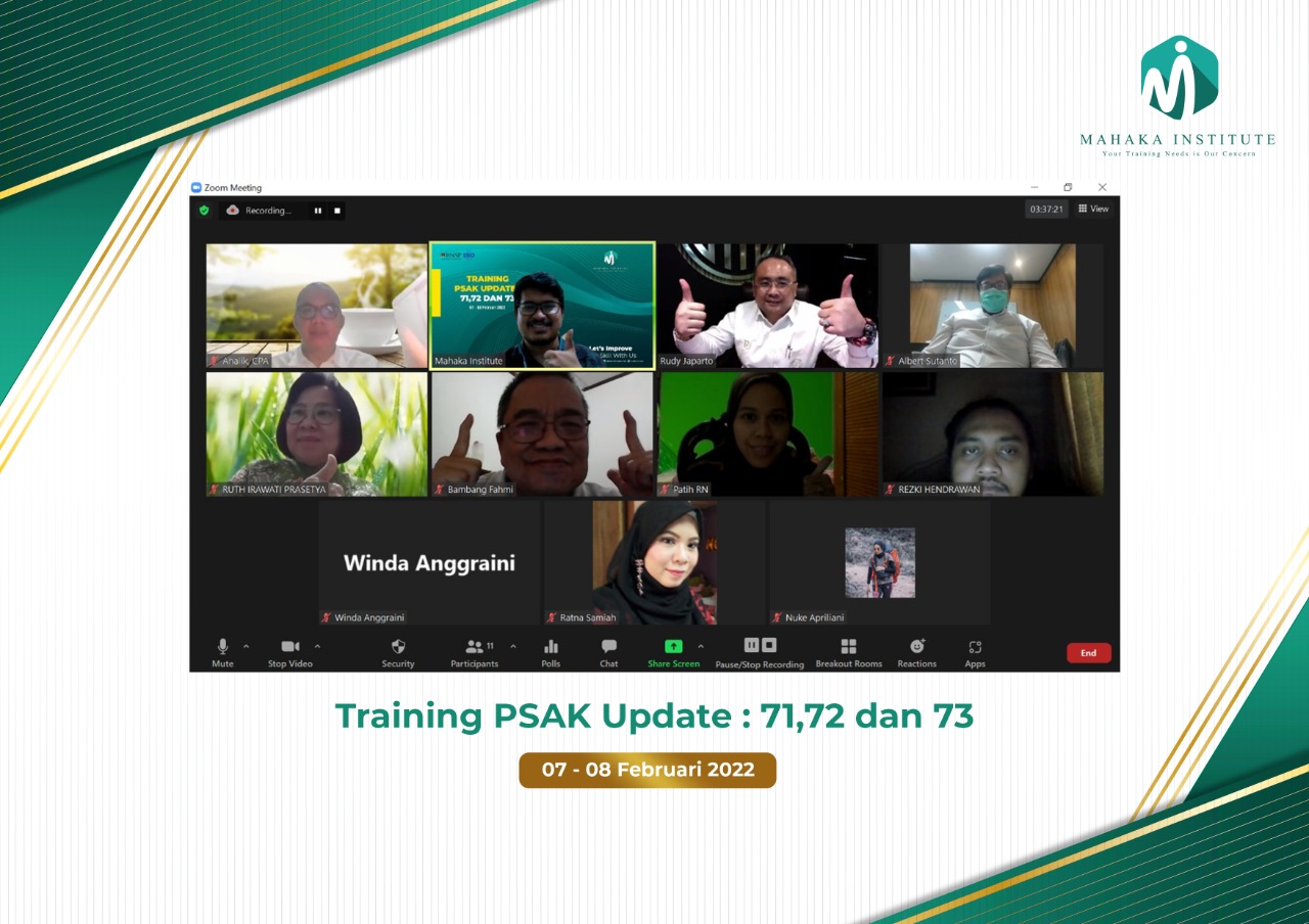 Training PSAK Update 71, 72 dan 73 (7-8 Februari 2022)