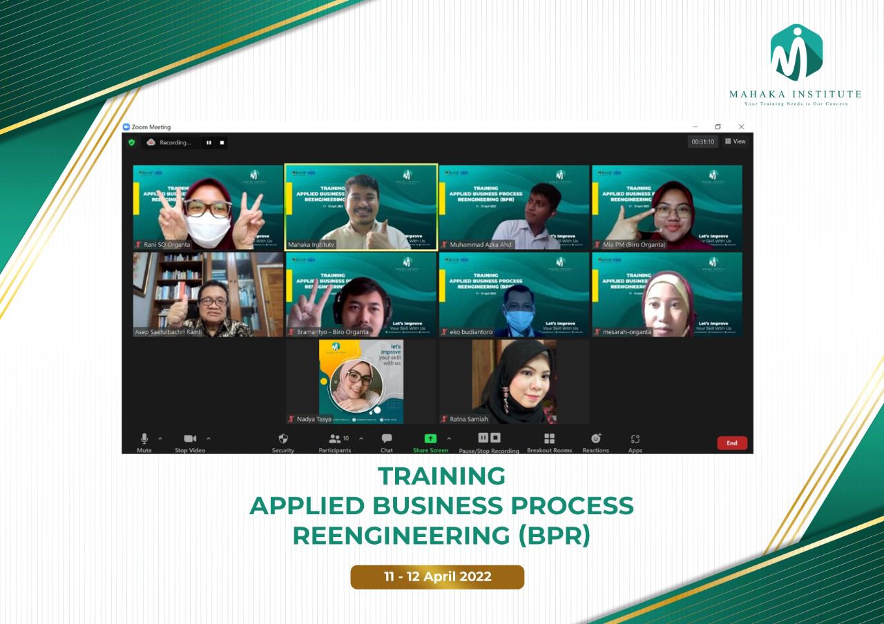 Training Applied Business Process Reengineering (BPR) (11-12 April 2022)