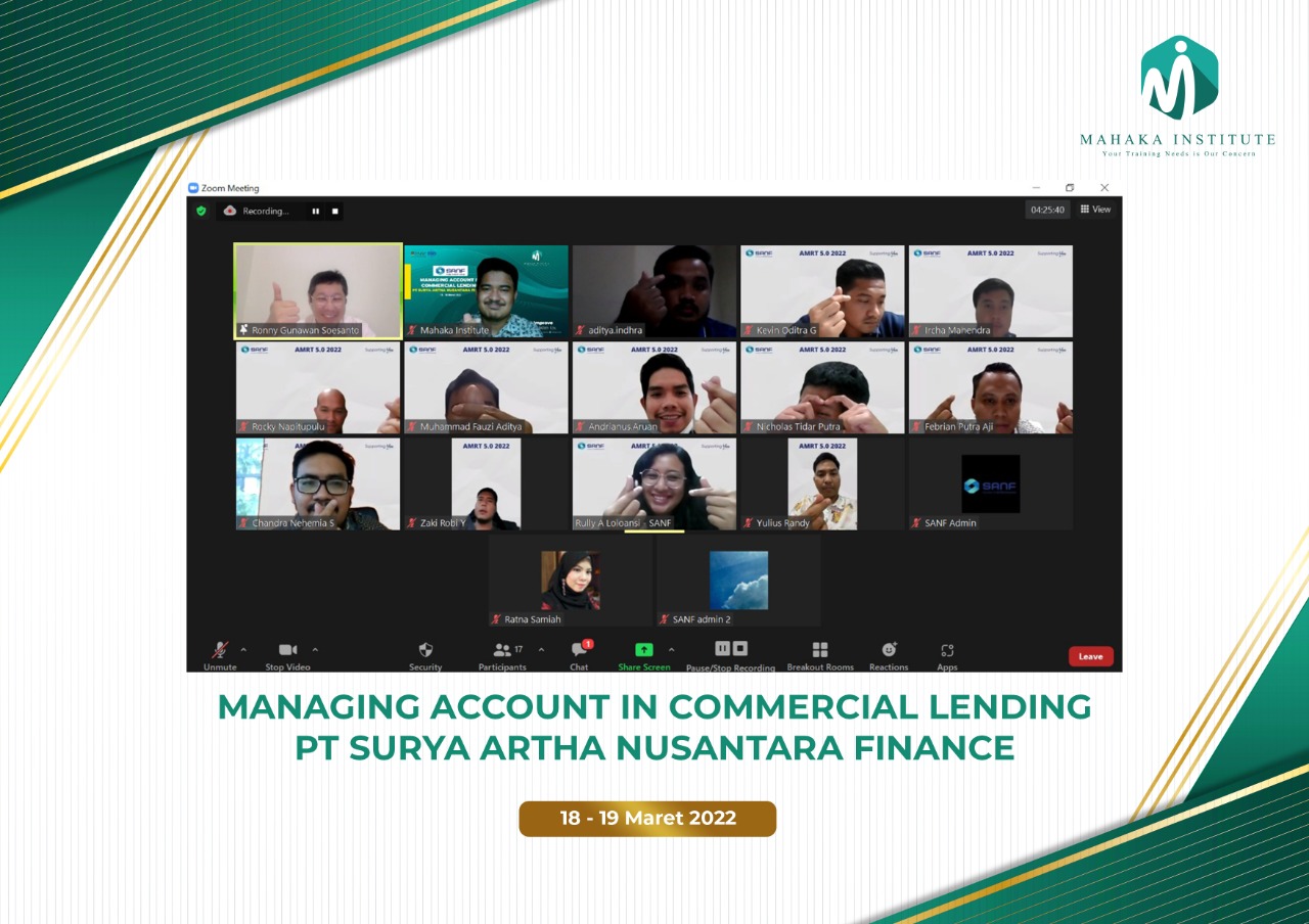 In House Training Managing Account in Commercial Lending. PT Surya Artha Nusantara Finance (18-19 Maret 2022) (2)