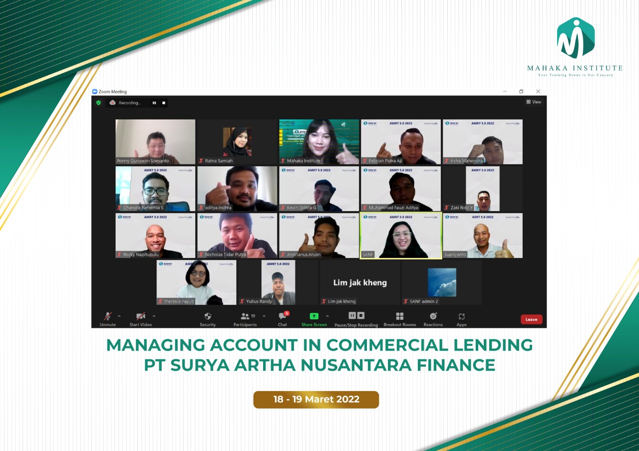 In House Training Managing Account in Commercial Lending. PT Surya Artha Nusantara Finance (18-19 Maret 2022) (1)