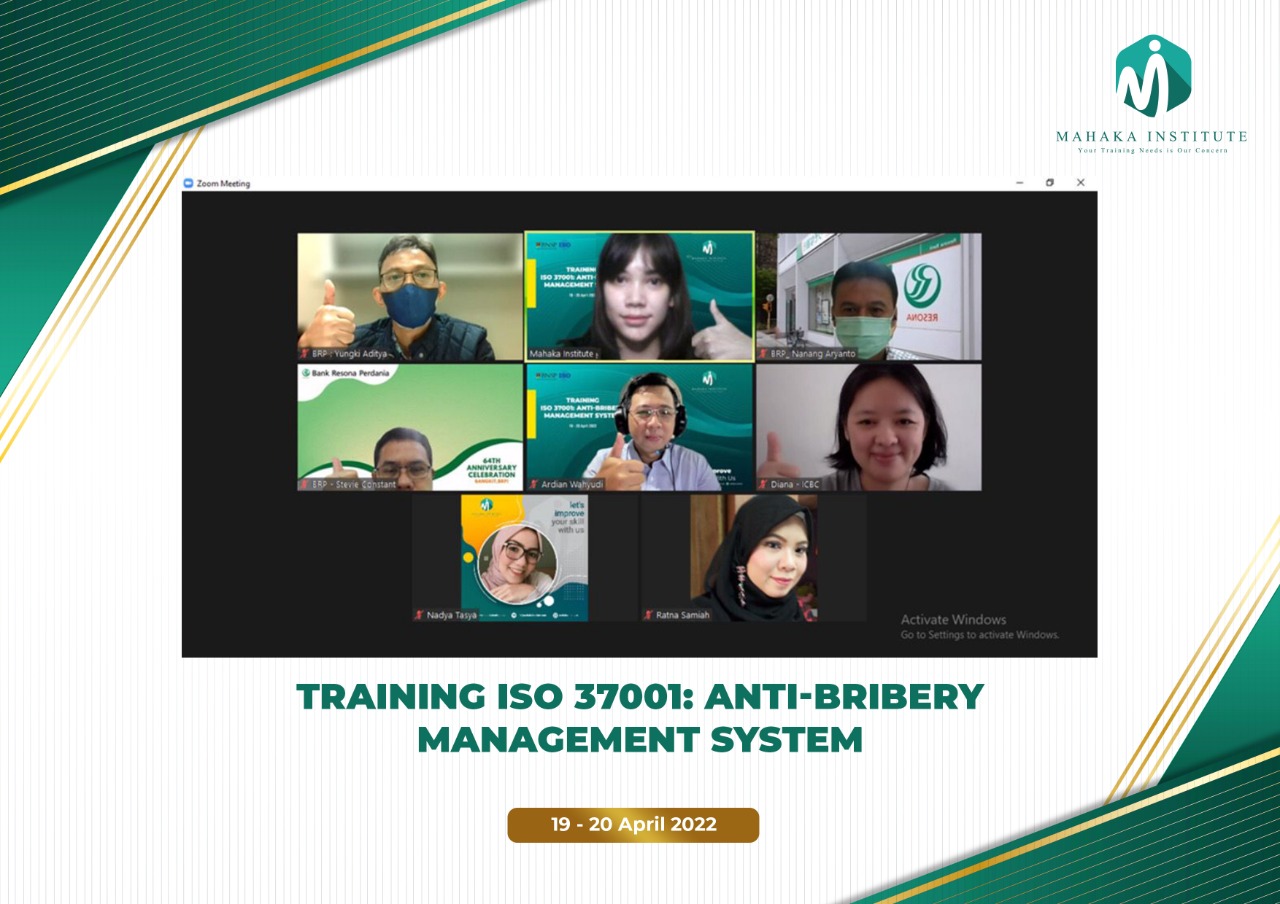 Pelatihan ISO 37001: Anti Bribery Management System (19-20 April 2022)