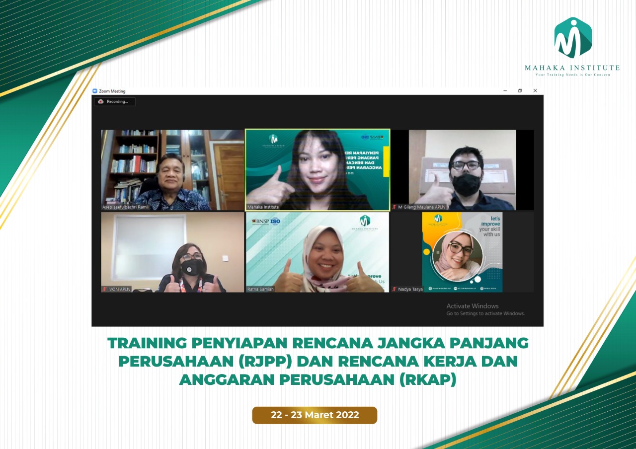 Training Penyiapan Rencana Jangka Panjang Perusahaan (RJPP) dan Rencana Kerja dan Anggaran Perusahaan (RKAP) (22-23 Maret 2022)