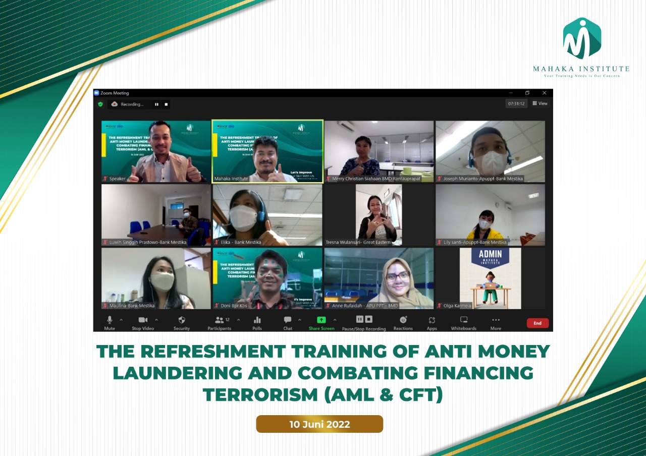 Pelatihan Anti Money Laundering And Combating Financing Terrorism (10 Juni 2022)
