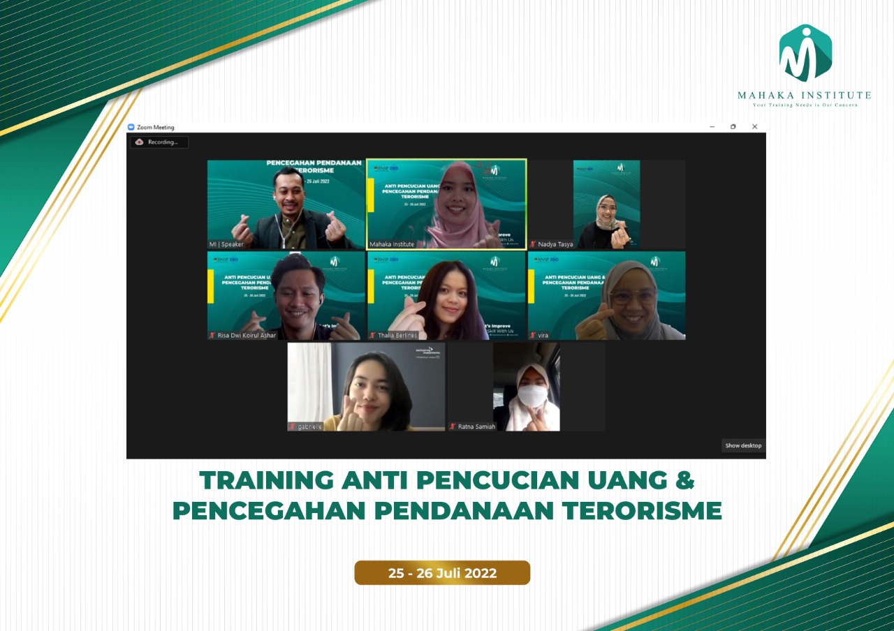 Pelatihan Anti Pencucian Uang & Pencegahan Pendanaan Terorisme (25-26 Juli 2022)