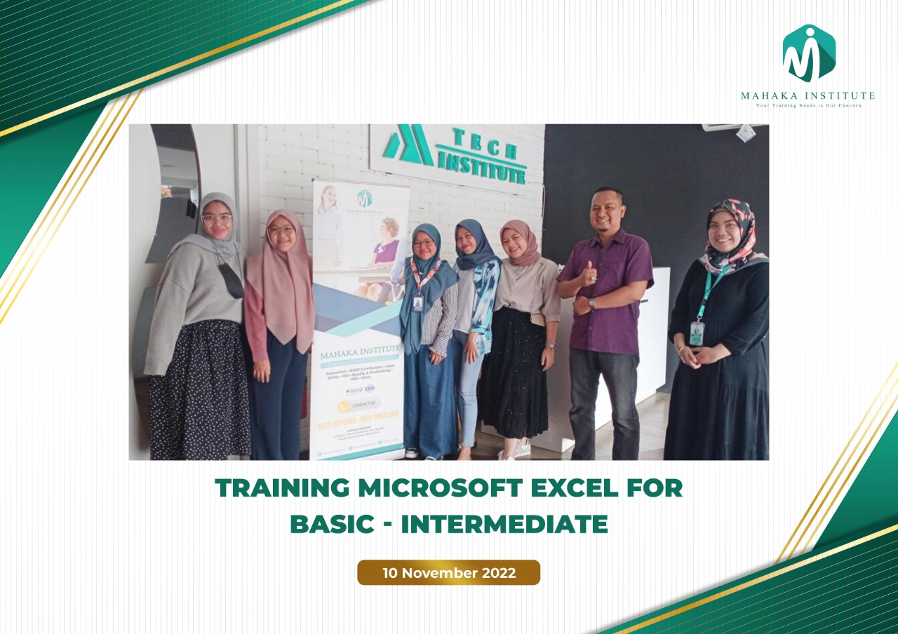 Pelatihan Microsoft Excel For Basic - Intermediate (10 November 2022)
