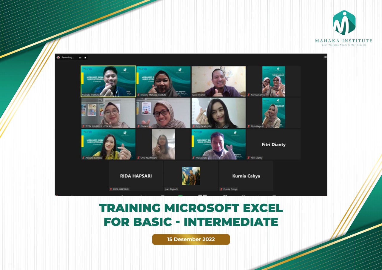 Pelatihan Microsoft Excel For Basic - Intermediate (15 Desember 2022)