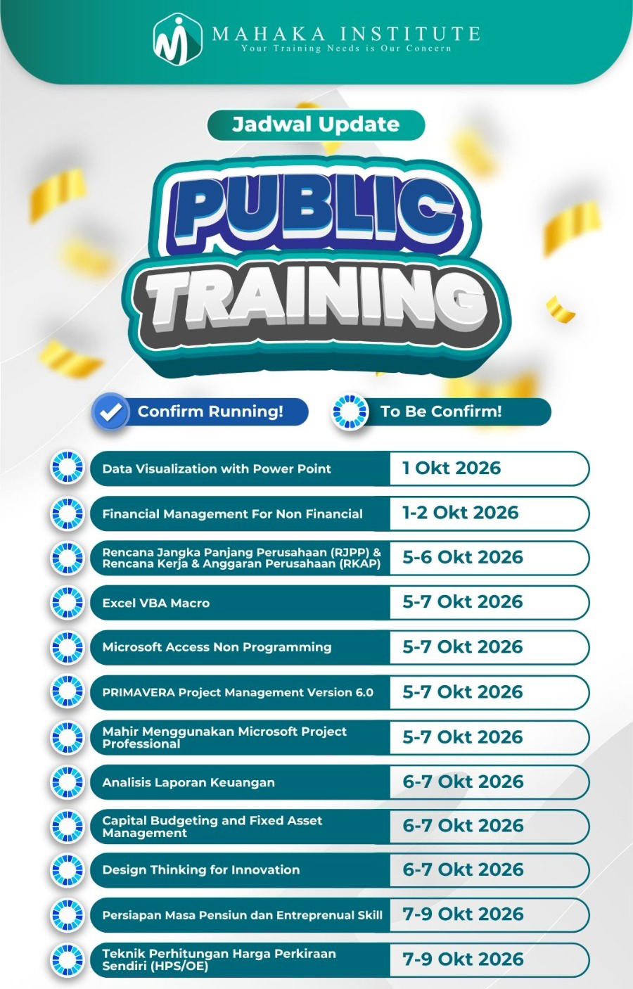 Status Training Oktober - 1